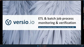 Batch job and ETL process monitoring and verification with Versio io