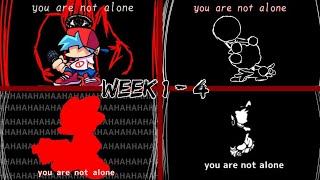 You Are Not Alone || Friday Night Funkin/Fnf || Week 1-4 (All Weeks?) || HasnaTUBE