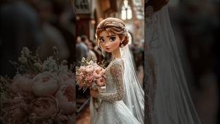 Disney Princesses’ Magical Wedding Look’s #disneyprincesses #disneywedding #shortsvideo #frozen