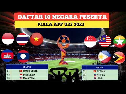 Daftar 10 negara Piala AFF U23 ~ Drawing piala AFF~klasemen-Indonesia di grup b~Piala AFF U23 2023