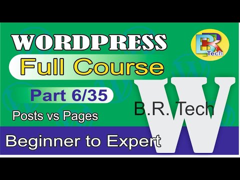 Wordpress Posts vs Pages Wordpress tutorial part 6 - YouTube