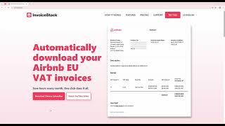 Automatically download your Airbnb EU Invoices as PDF with InvoiceStack.app