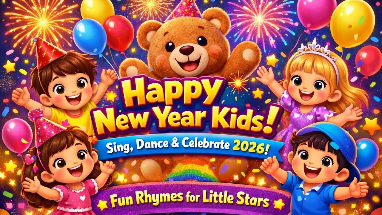 Happy New Year Aaya Hai 🎉 | New Year Kids Song | Hindi Nursery Rhymes for Children