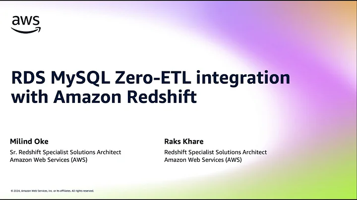 Unlock insights on Amazon RDS for MySQL data with zero-ETL integration to Amazon Redshift