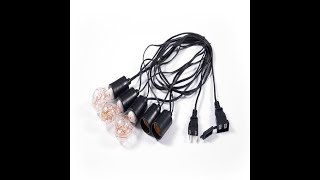 manufacturer of 10m E27 led string light black festoon lighting in china best price