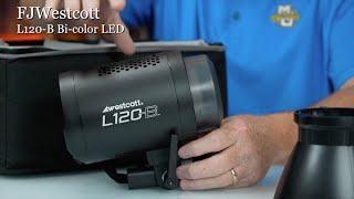 Westcott L120-B LED light with Bowens Mount Unboxing and Explanation