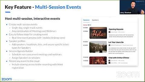 Joey Meehan demos Zoom Events