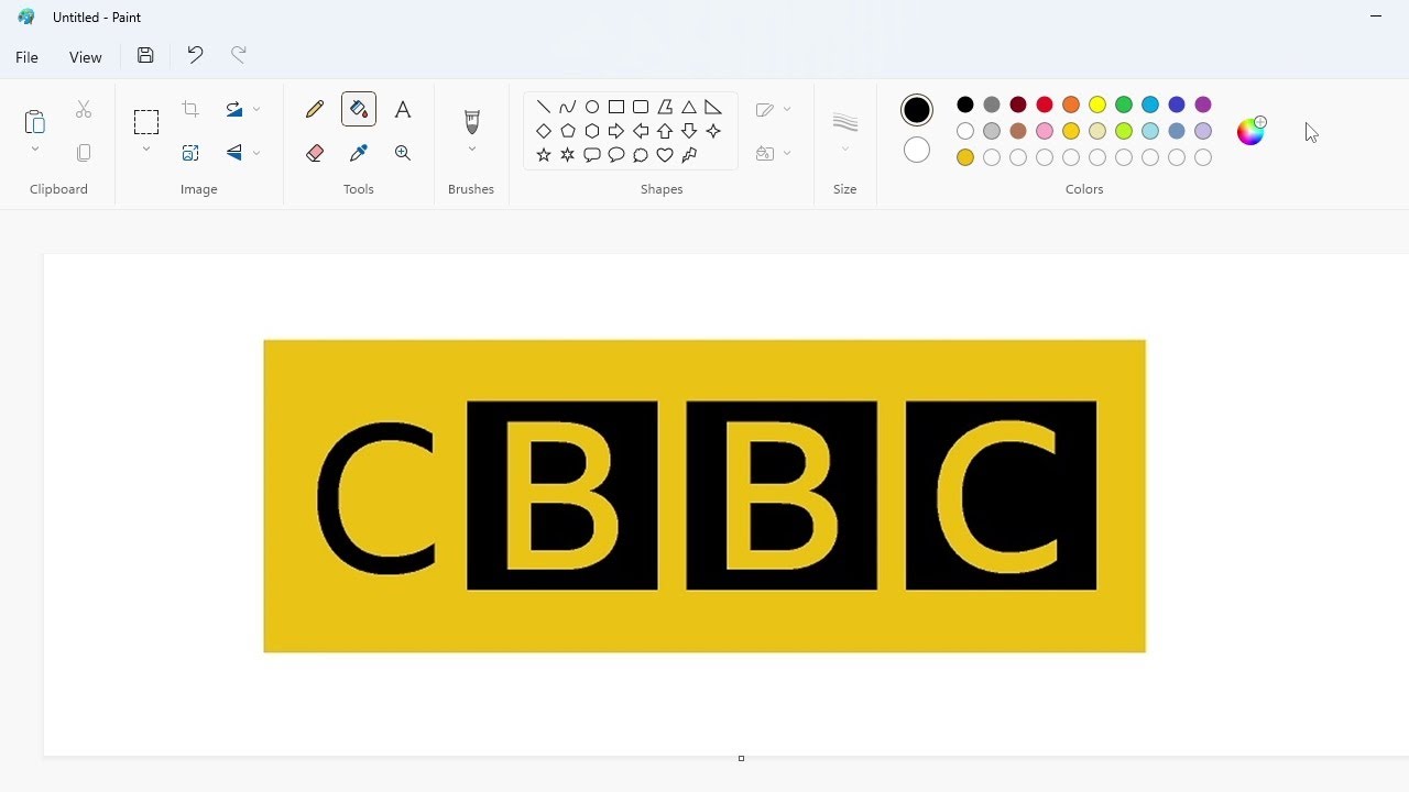 How to draw the CBBC logo from 1997 to 2002 using MS Paint How to