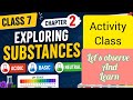 Class 7 : ch.2 exploring substance: acidic basic or neutral (Activity: observe and learn)