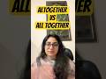 Confusing words:Altogether vs All together. Commonly misused words. #englishlearning #englishmastery