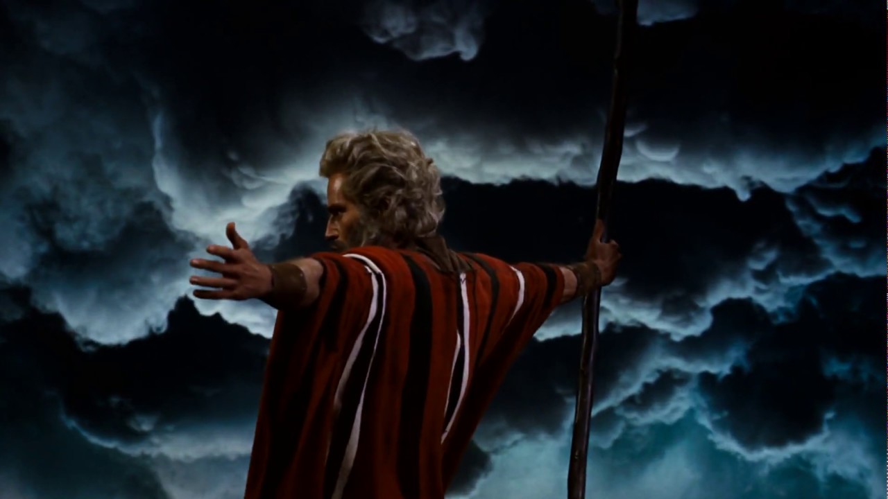Moses parting the red sea  rmidjourney