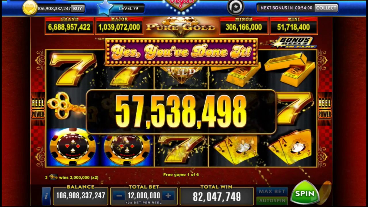 Pure Gold Slot machine Jackpot (Heart Of Vegas) Online Gameplay - YouTube