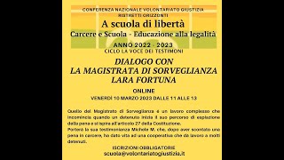 Incontro Con La Magistrata Di Sorveglianza Lara Fortuna
