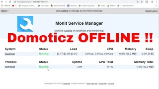#Domoticz offline - Monit weryfikujący status domoticza