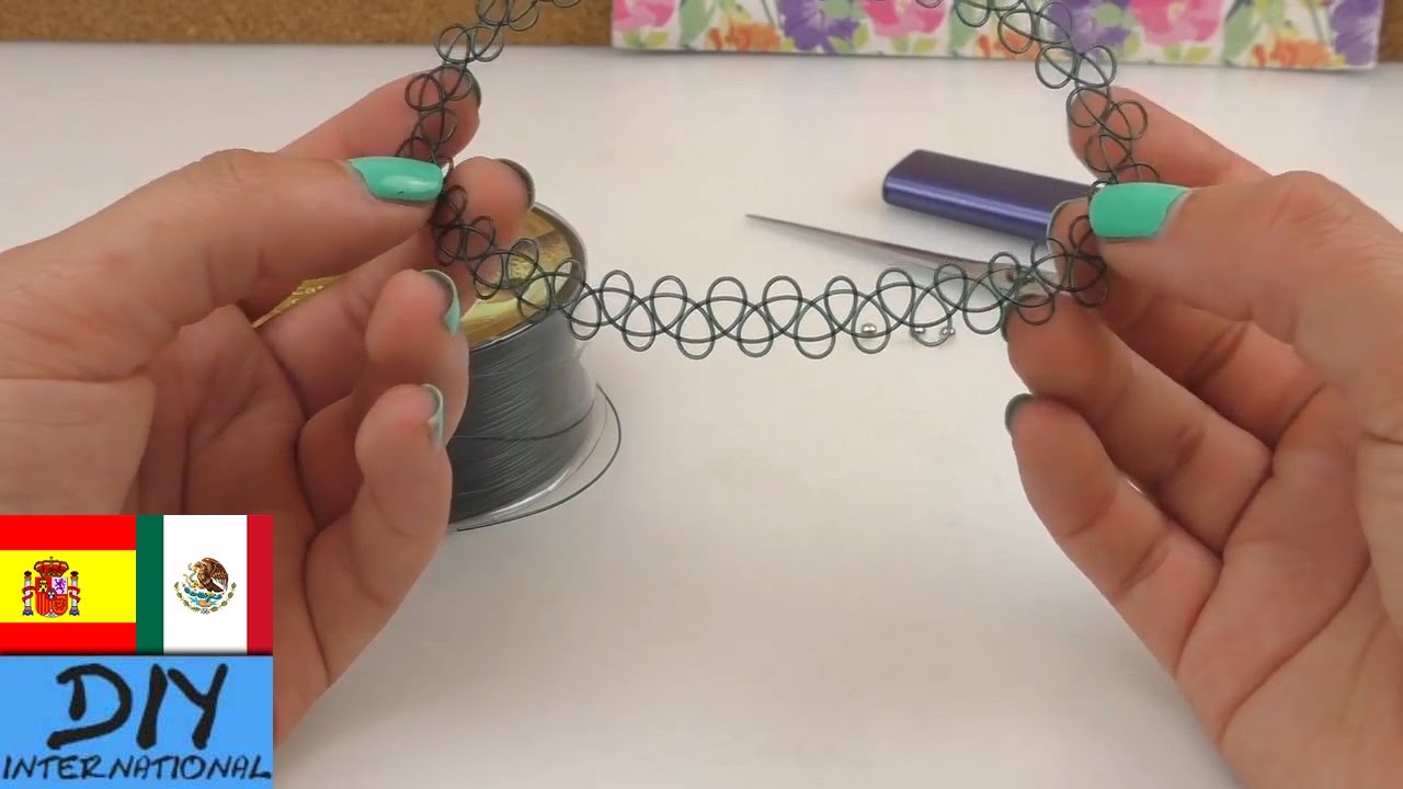 lb matiz Suradam DIY Como hacer un Choker - Hazlo tú mismo: gargantilla - muy fácil! -  YouTube