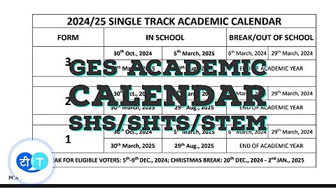 2024/2025 GES  ACADEMIC CALENDAR FOR SHS SINGLE TRACK AND TRANSITIONAL SCHOOLS WITH WASSCE 2025 DATE