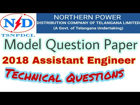 TSNPDCL AE Model Question Paper 2018 Part 1 - YouTube