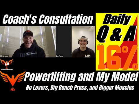 Powerlifting - No Levers, Big Bench Press, And Bigger Muscles - BillHartmanPT.com Qu0026A For The 16%