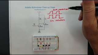 #11:  square-wave generator using transistors on a breadboard