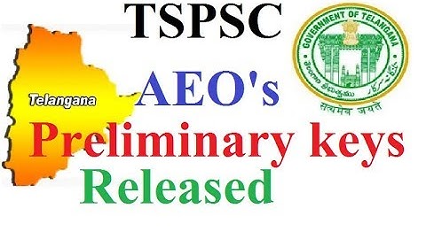TSPSC AEO OFFICIAL PRELIMINARY KEYS RELEASED TODAY now BY SRINIVAS Mech