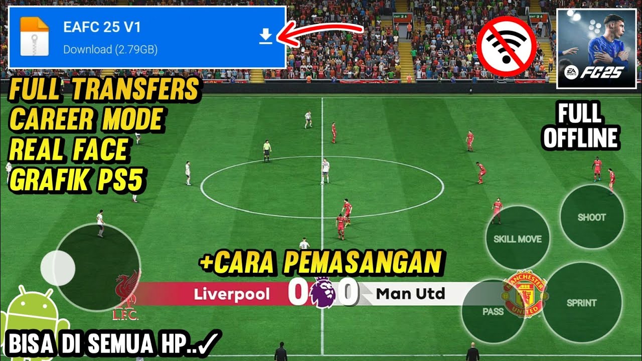RILISS !! FIFA 16 MOD FC 25 ANDROID OFFLINE FULL TRANSFERS GRAFIK PS5, BISA CAREER MODE