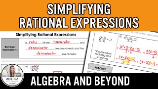 Simplify Rational Expressions | Algebra 2 Lesson
