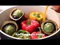 Persian Stuffed eggplants and Capsicum (Dolmeh)