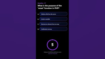 What is the purpose of the unset function in PHP