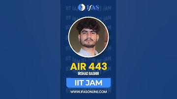 𝐂𝐨𝐧𝐠𝐫𝐚𝐭𝐬 RSHAD BASHIR | AIR- 443 | IIT JAM | Champion | IFAS #topper #air #iitjam #trending #shots