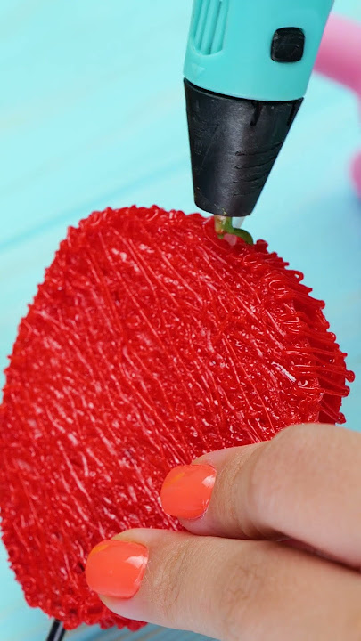 COOL DIY! How To Make 3D Strawberry Pen #shorts #diy