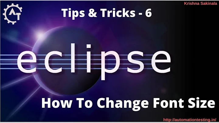 6. How to Change Font Size in Eclipse | Increase Font Size in Eclipse |Decrease Font Size in Eclipse
