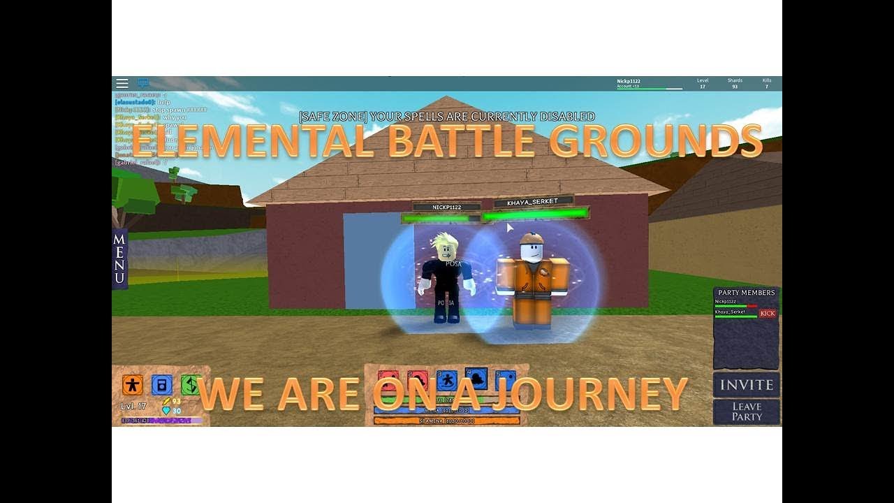 Roblox Elemental Battle Grounds WE ARE ON A JOURNEY YouTube 