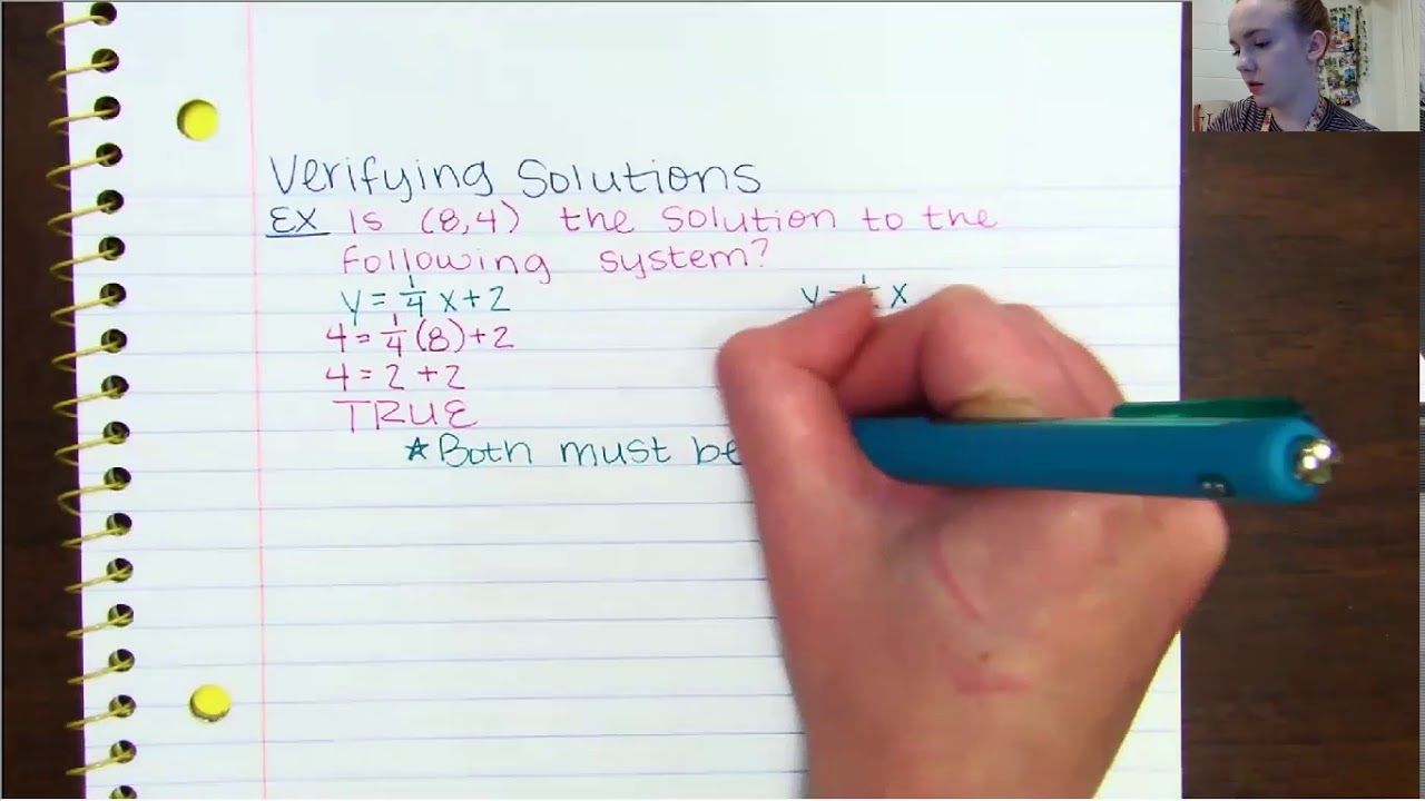 Verifying Solutions - YouTube