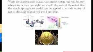 Week 3-1 Second Order Linear Equations - Spring System Intro