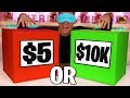 Choose $5 or $10,000 Mystery Box Unboxing  *Mini Games Challenge*