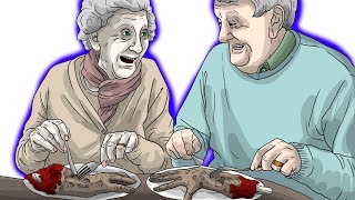 No creeras la horripilante COMIDA que preparan estos ancianos cada dia