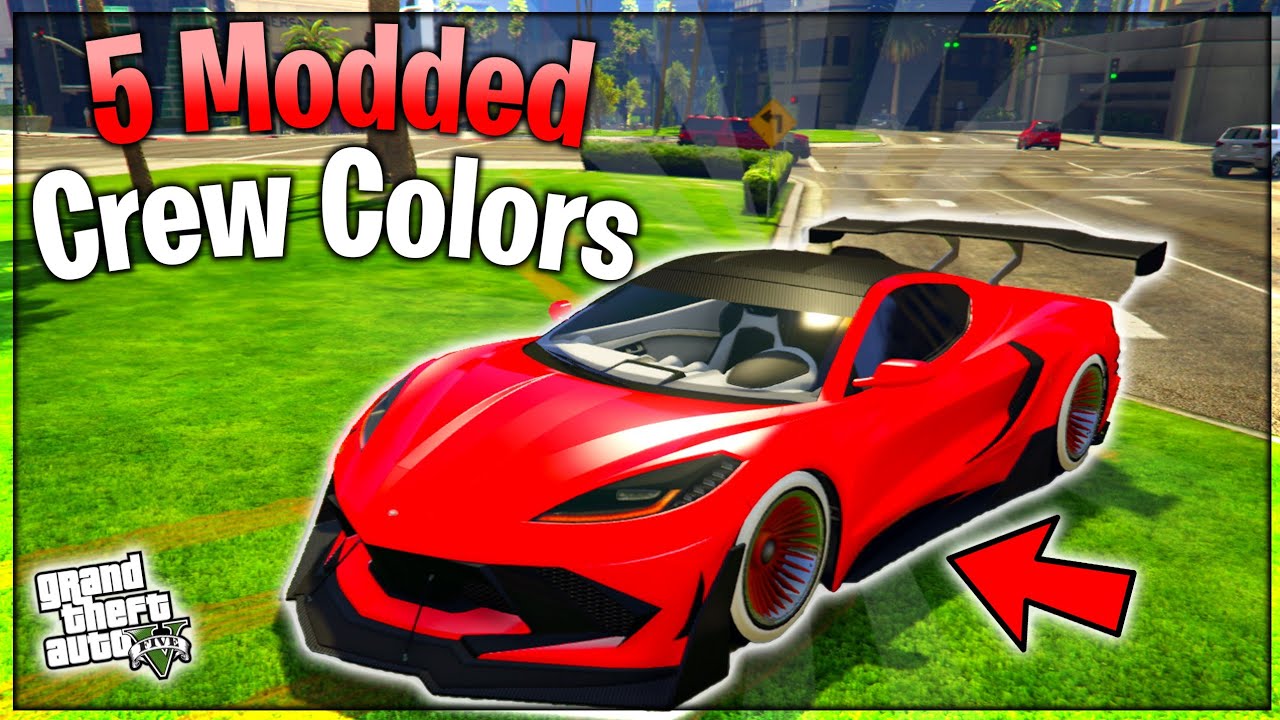 Top 5 Modded Crew Colors In GTA 5 Online!! (Bright Colors, Neons