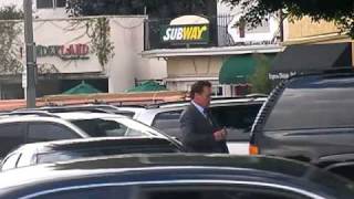 Http://www.idgoback.com governor arnold schwarzenegger is seen here
leaving a starbucks in brentwood village los angeles.arnold resident
of brentwood...