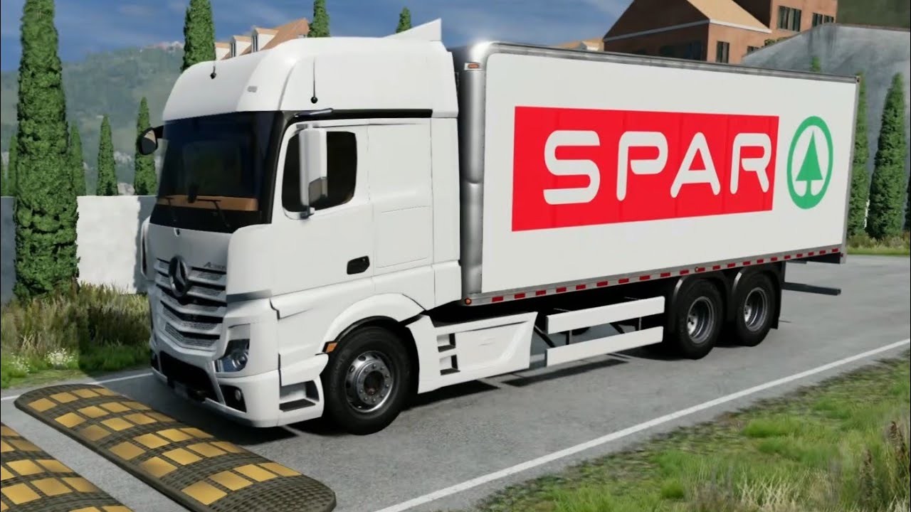 Trucks and Cars Vs Speedbumps #7 - Beamng.drive