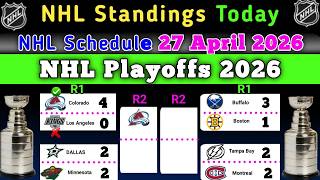 Nhl Playoffs 2026 | NHL Schedule 27 April 2026 | NHL Today Games Result | #NHL