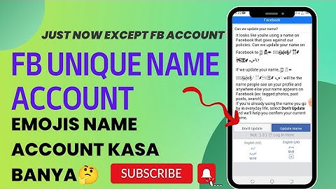 How To Create Facebook Unique Name Account New Trick 2023 | Emoji name account kasa banaya