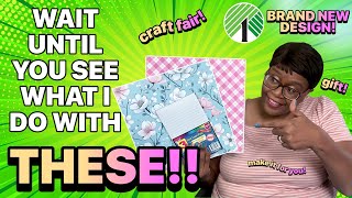 FRESH.NEW.IDEA. Did I Mention It Was NEW?? Dollar Tree Notepad Craft!