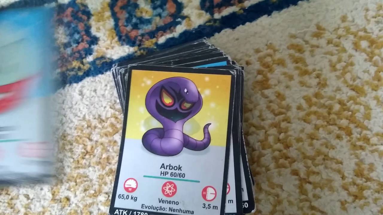 Mostrando minhas cartas de Pokémon Go 