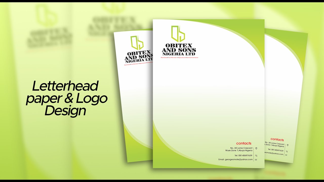 how-to-design-a-letterhead-paper-and-a-logo-in-corel-draw-2021-coreldraw-tutorial-youtube
