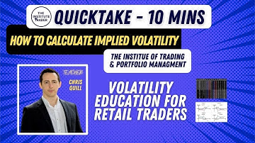 ITPM Education: How To Calculate Implied Volatility - 10 Min Quick Take