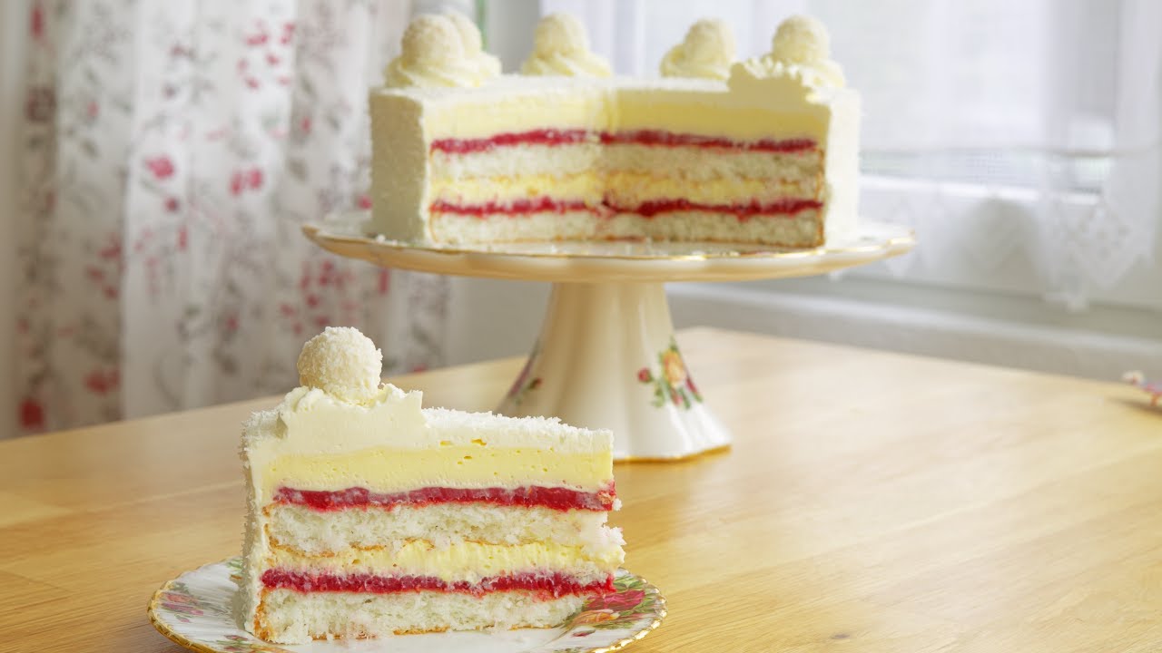 МАЛИНОВЫЙ ТОРТ РАФФАЭЛЛО – ЛЕГКИЙ И ВЛАЖНЫЙ