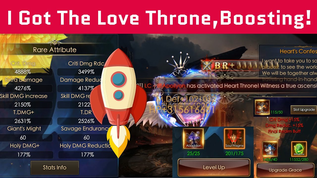 I got The Love Throne for 75.7k - Boosting Rares - Legacy Of Discord - Apollyon