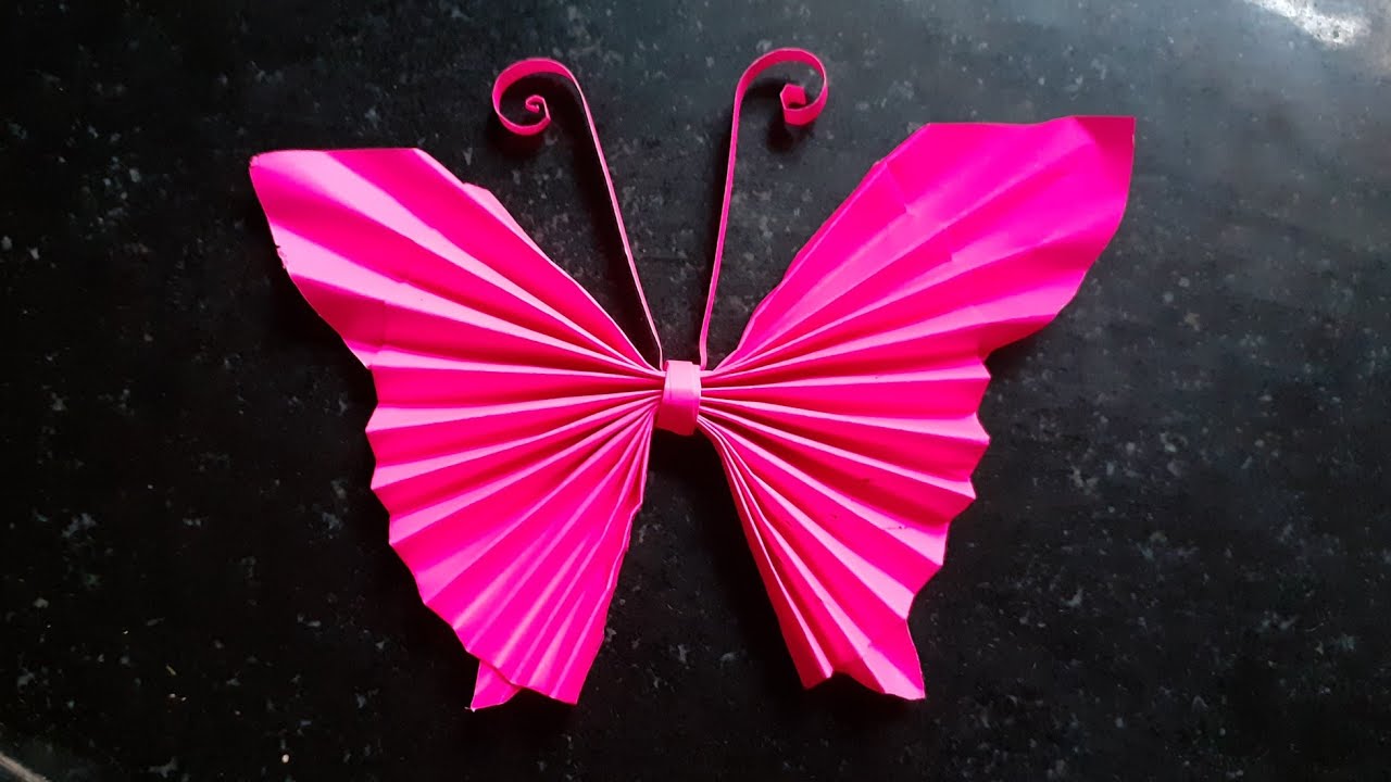 DIY paper butterfly tutorial / paper butterfly making / paper craft