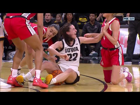 😬 Caitlin Clark HEATED After Jacy Sheldon Reaches Around Her Back/Neck | #6 Iowa vs #2 Ohio State