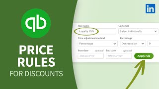 QuickBooks Tutorial - Price rules for discounts (with rounding)